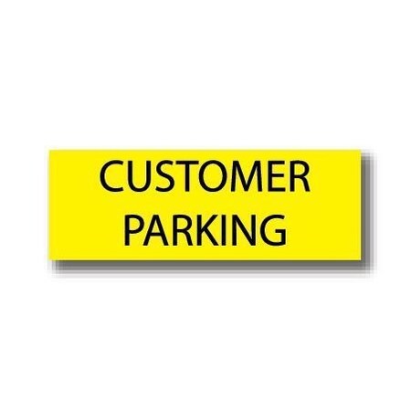 Ergomat 12in x 34in RECTANGLE SIGNS - Customer Parking DSV-SIGN 384 #2183 -UEN